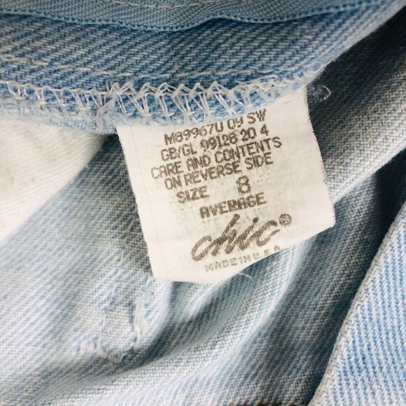 Vtg 70s/80s CHIC High-Waisted Jeans Sz 8 Tapered Legs Light Wash Cotton 26 x 29 - Picture 5 of 11